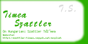 timea szattler business card